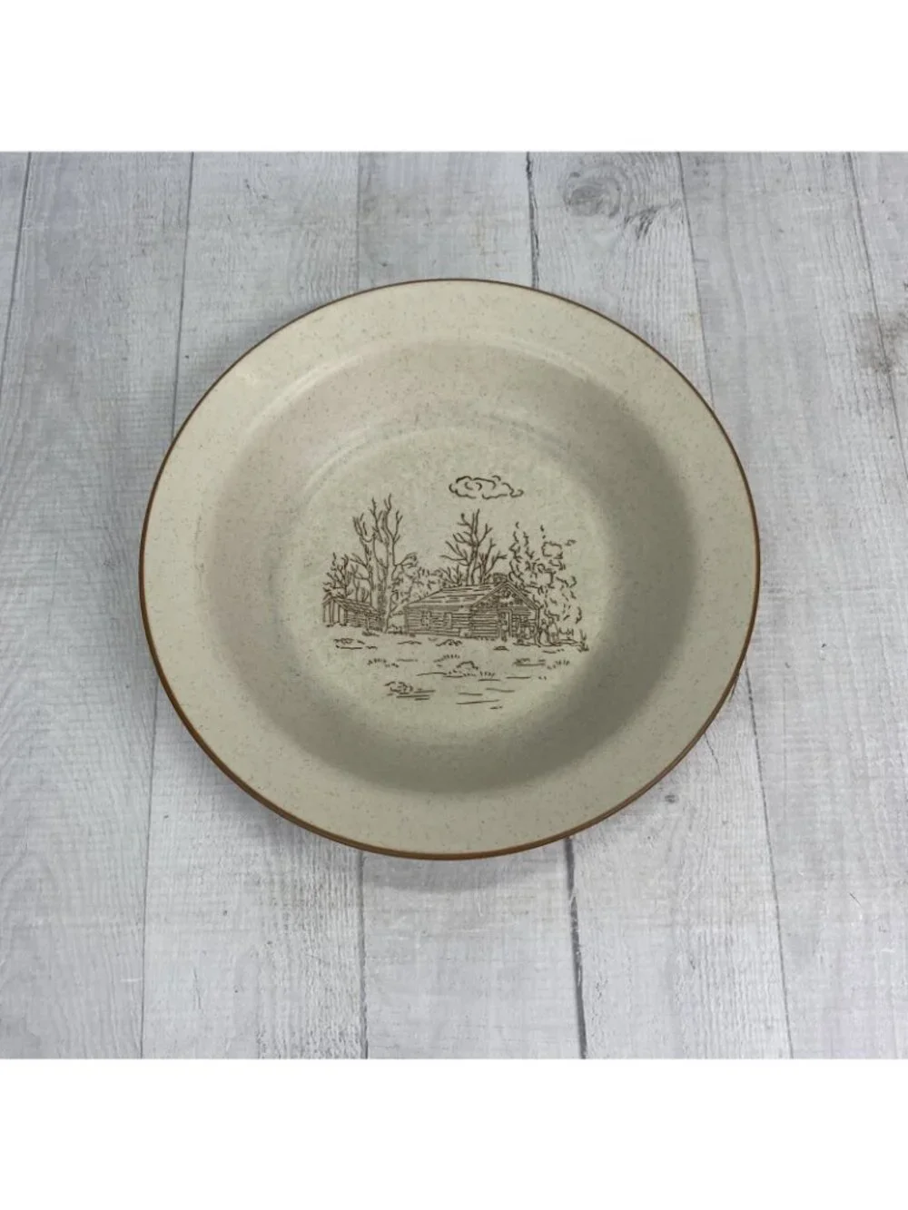Collection Manoir CXY1 Cabin & Boat Hand Crafted Korea Ceramic Rim Bowls Set 2